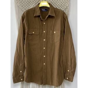 Vintage 90s Polo by Ralph Lauren Men's Button Down Mountaineer Twin Pocket Heavy